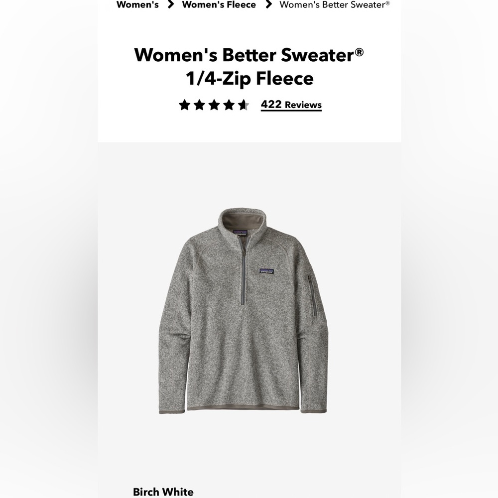 Patagonia Better Sweater 1/4 zip
